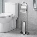 Floor Standing Toilet Brush and Paper Holder